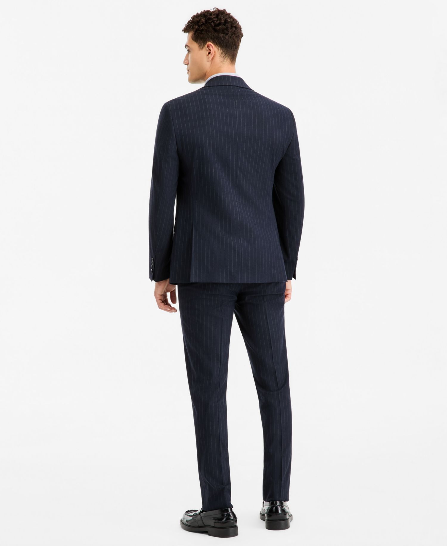 Men's Slim Fit Navy Pinstripe Suit Separates