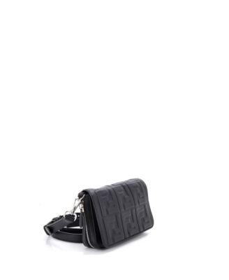 Expandable Flap Bag Zucca Embossed Leather