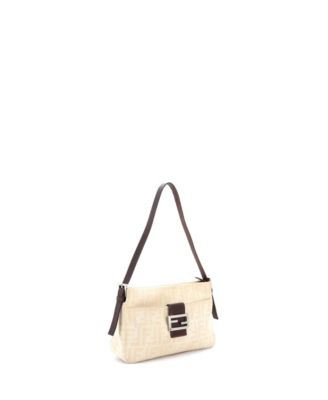 Small Vintage Pocket Shoulder Bag Zucca Canvas