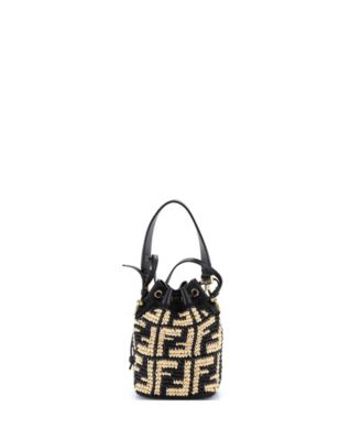 Mini Mon Tresor Bucket Bag Zucca Raffia