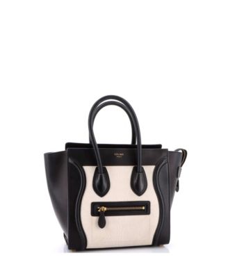 Micro Bicolor Luggage Bag Leather