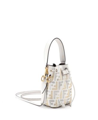 Mini Mon Tresor Bucket Bag Zucca Studded Leather