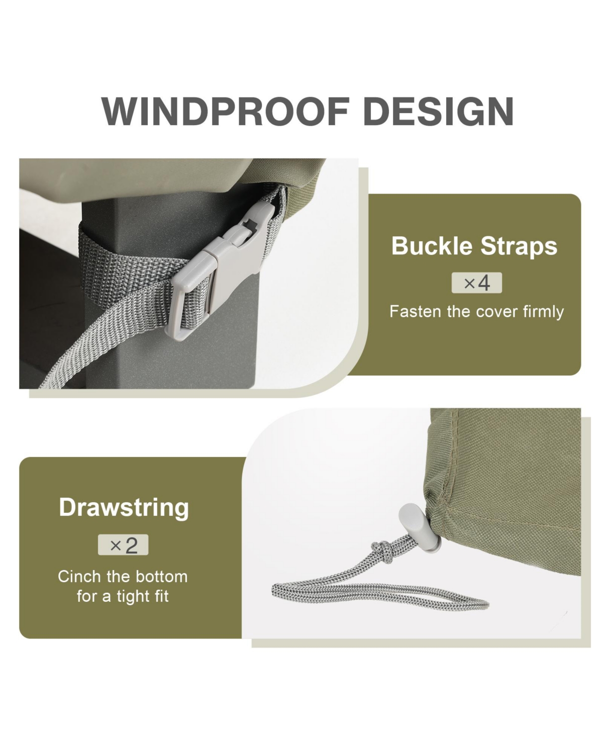 Aoodor Heavy Duty Outdoor Furniture Set Cover