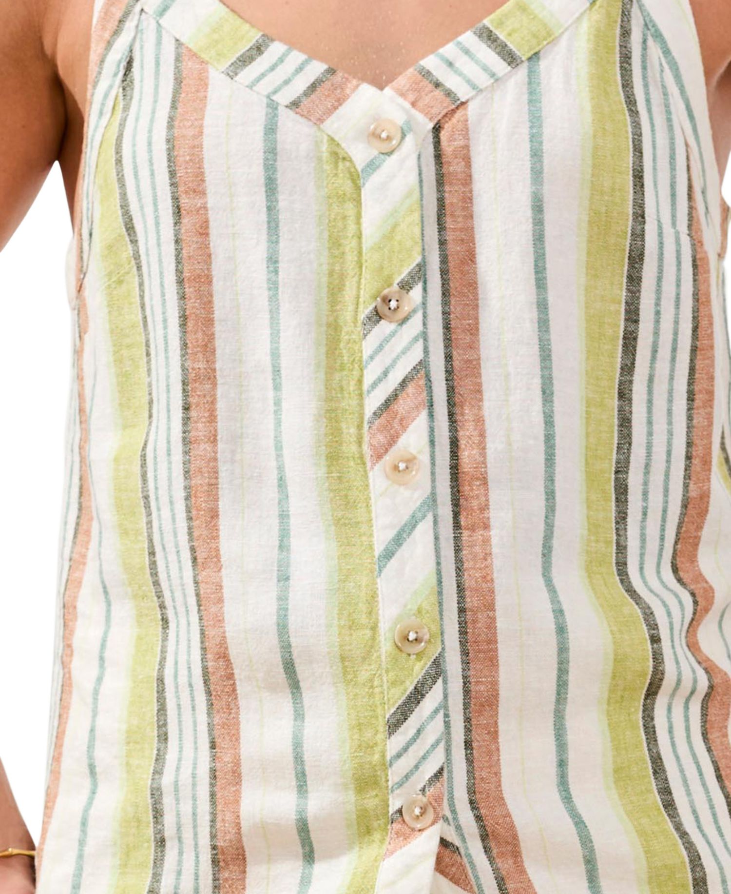 Women's Button-Front Woven Relaxed Cami Top