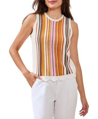 Women's Sleeveless Crew Neck Sweater 