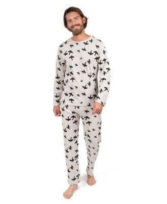 Men's Matching Family Two Piece Cotton Long Sleeve Loose Fit Pajamas