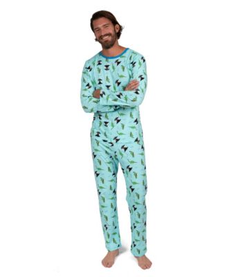 Men's Matching Family Two Piece Cotton Long Sleeve Loose Fit Pajamas