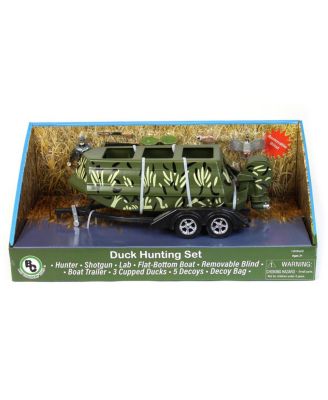 1/20 Duck Hunting Set with Boat, Hunter, Dog and Decoys