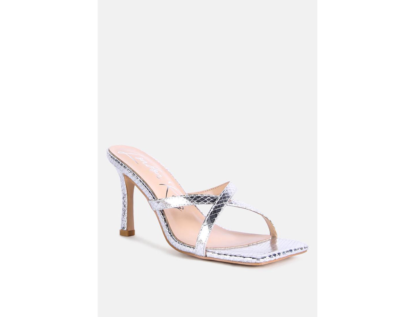 Женские сандалии London Rag Muriel Cross Strap Slip On, цвет: Чёрный — фото 4
