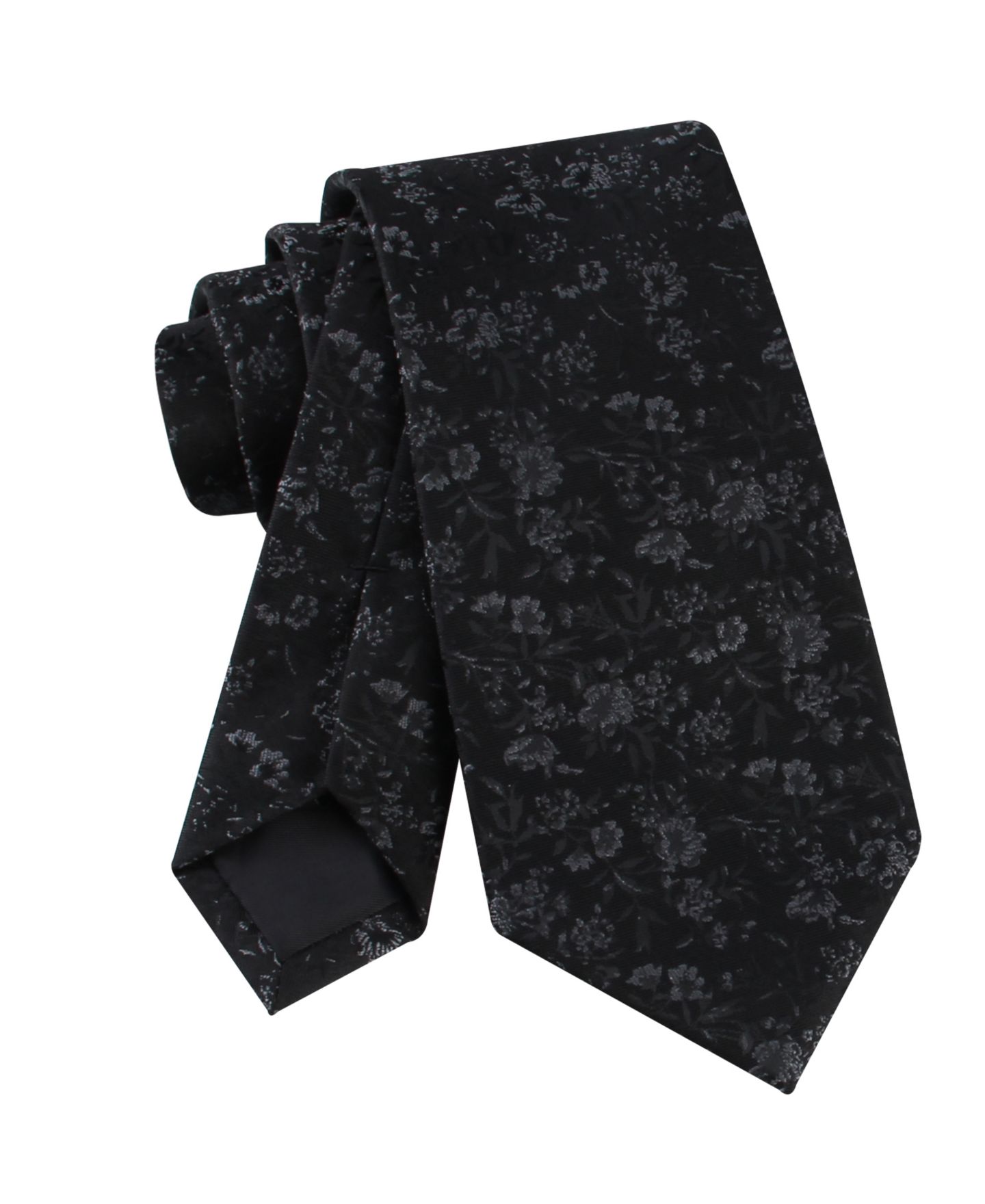 Мужской галстук Calvin Klein Classic-Fit Ashmore Floral Tie, цвет: Чёрный — фото 3