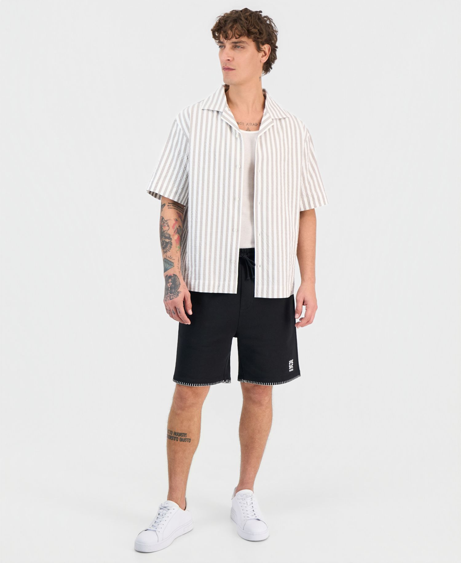 Espino Cotton-Blend Striped Button Shirt