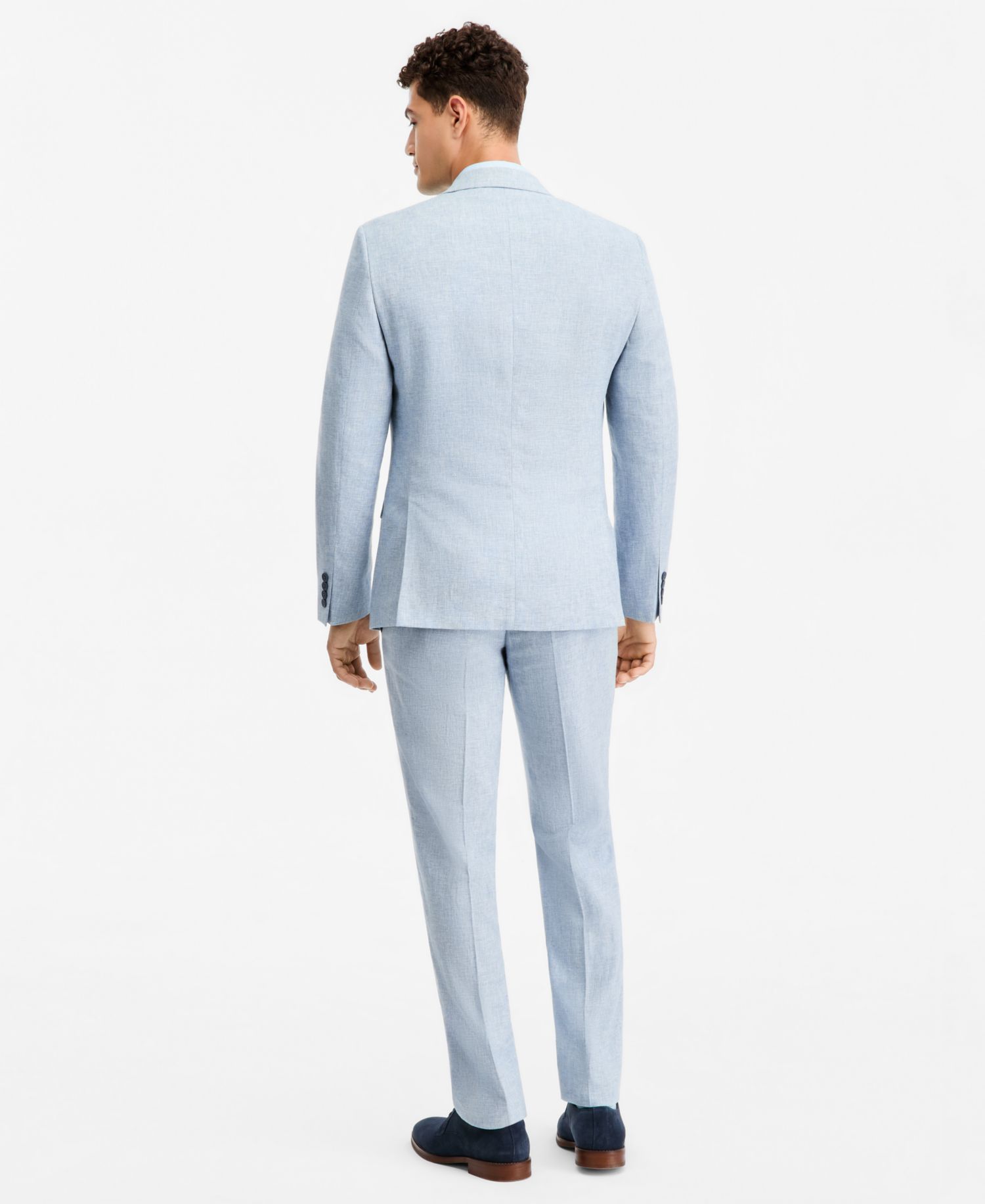 Men's Slim-Fit Linen-Blend Suit Separates