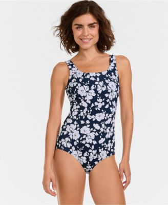 Women's Long Torso Tugless Low Leg One Piece Swimsuit