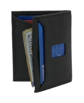 Men's Men RFID Leather Wallet Slim Front Pocket Wallet Business Card Case