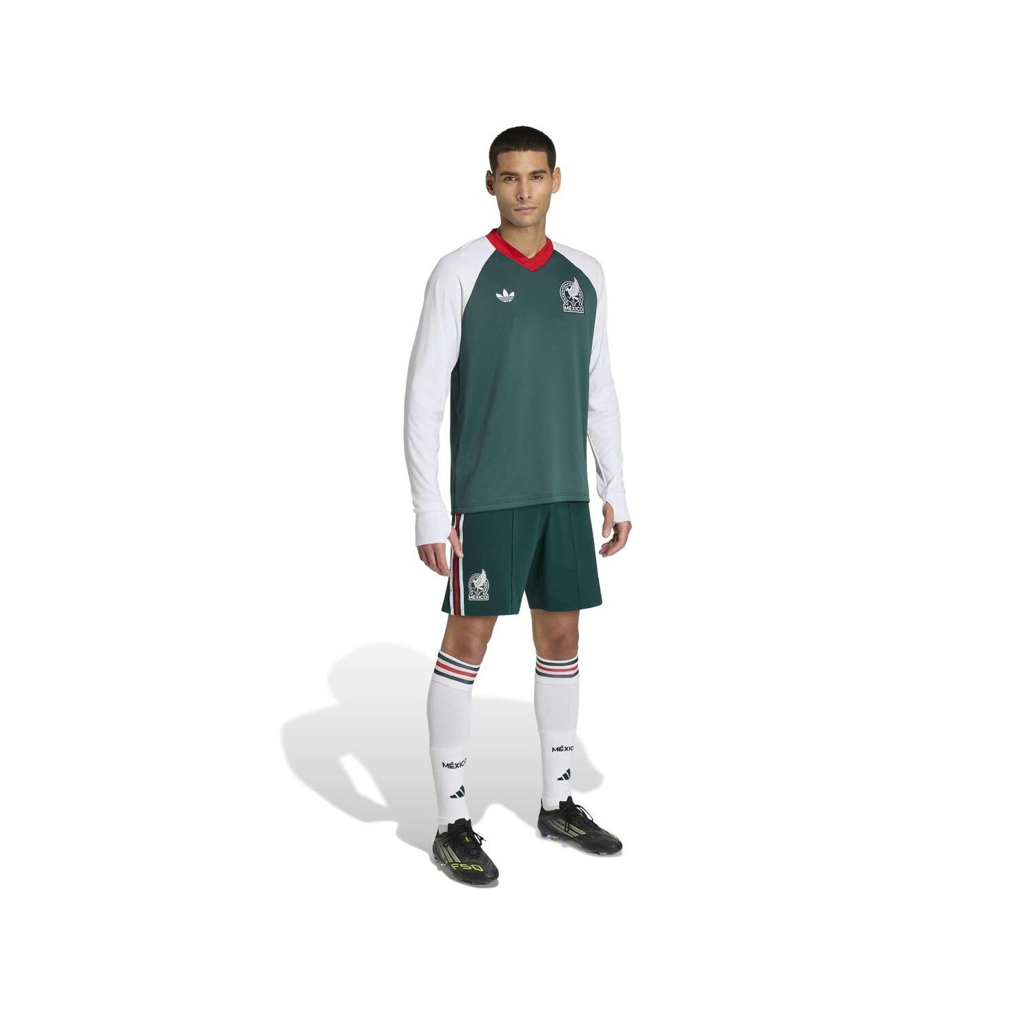 Men's Green Mexico National Team 2026 World Cup Pre-Match Away Long Sleeve Training Jersey