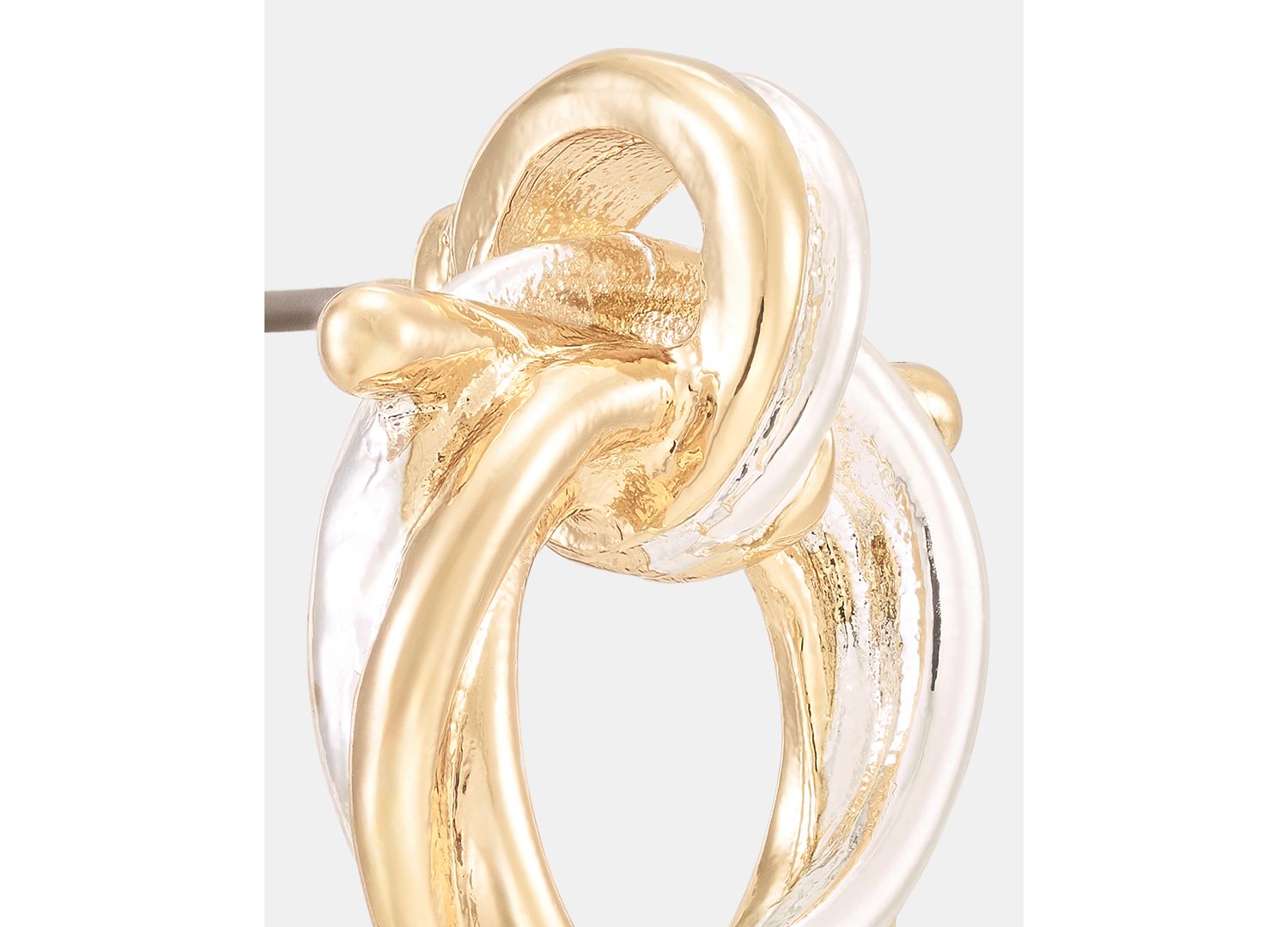Two-Tone Twisted Doorknocker Earrings