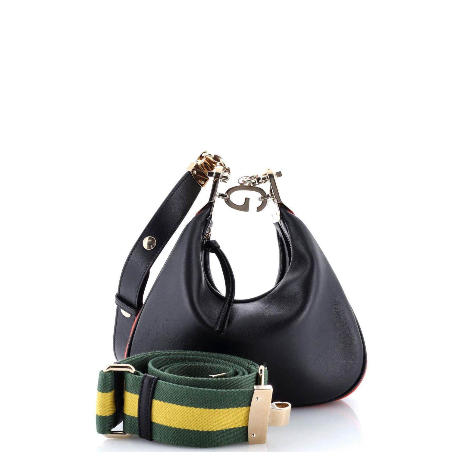 Small Attache Shoulder Bag Leather