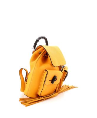 Medium Bamboo Tassel Backpack Leather