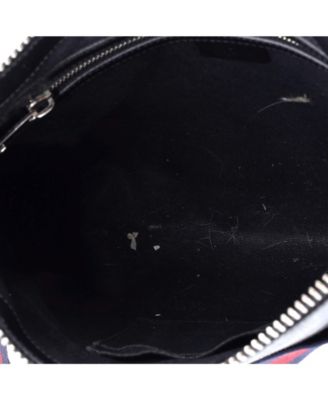 Medium Web Strap Front Zip Messenger Bag GG Coated Canvas