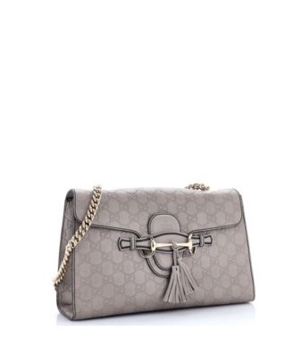 Medium Emily Chain Flap Bag Guccissima Leather
