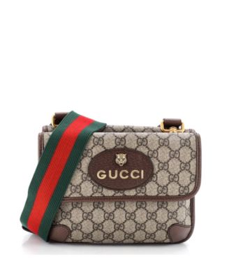 Small Neo Vintage Flap Messenger GG Coated Canvas