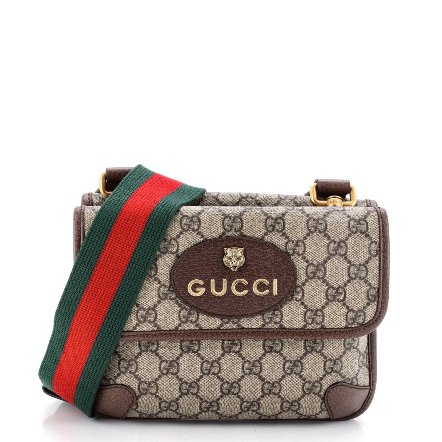 Small Neo Vintage Flap Messenger GG Coated Canvas
