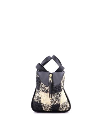 Compact Paula's Ibiza Hammock Bag Raffia and Leather