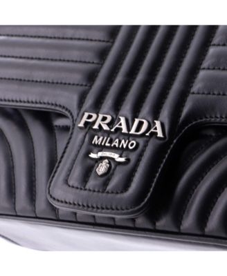 Medium Chain Flap Shoulder Bag Diagramme Quilted Leather