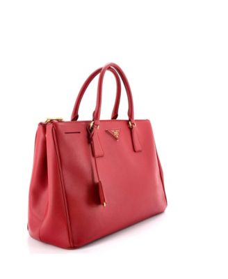 Medium Double Zip Lux Tote Saffiano Leather