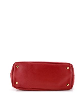 Large Double Zip Lux Tote Saffiano Leather