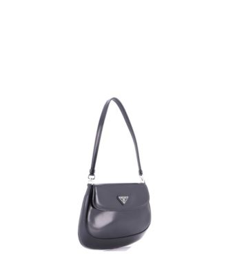 Small Cleo Flap Shoulder Bag Spazzolato Leather