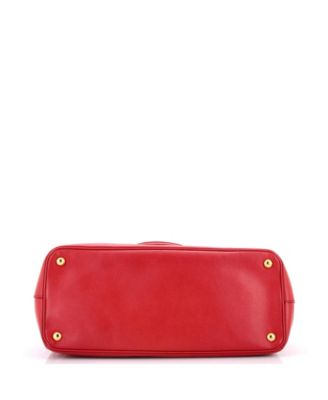 Large Double Zip Lux Tote Saffiano Leather