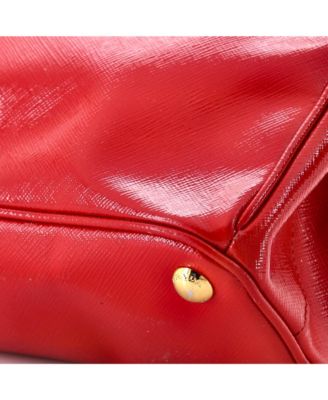 Mini Double Zip Lux Tote Vernice Saffiano Leather