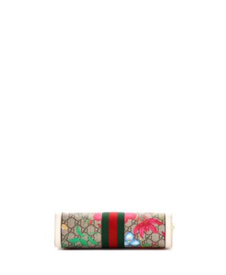 Small Ophidia Chain Shoulder Bag Flora GG Coated Canvas