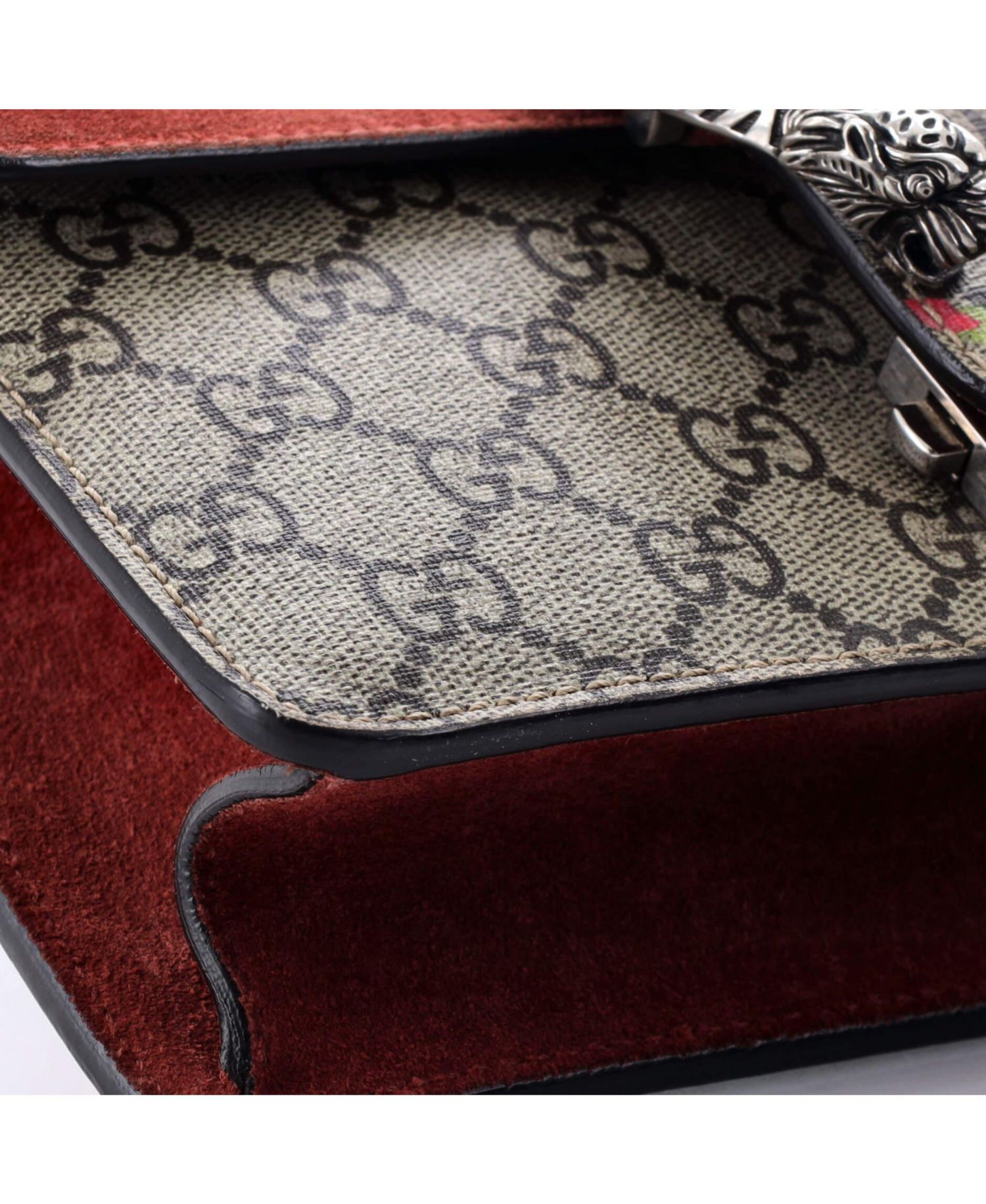 Mini Dionysus Bag Blooms Print GG Coated Canvas