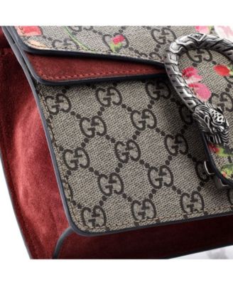 Mini Dionysus Bag Blooms Print GG Coated Canvas