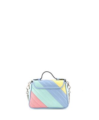 Mini GG Marmont Top Handle Flap Bag Diagonal Quilted Leather