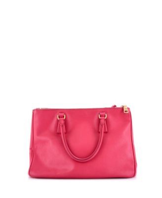 Medium Double Zip Lux Tote Saffiano Leather