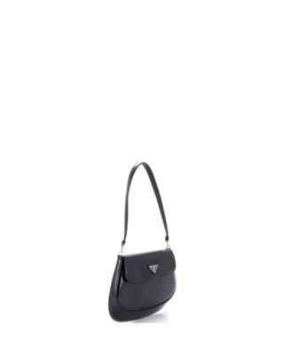 Small Cleo Flap Shoulder Bag Spazzolato Leather