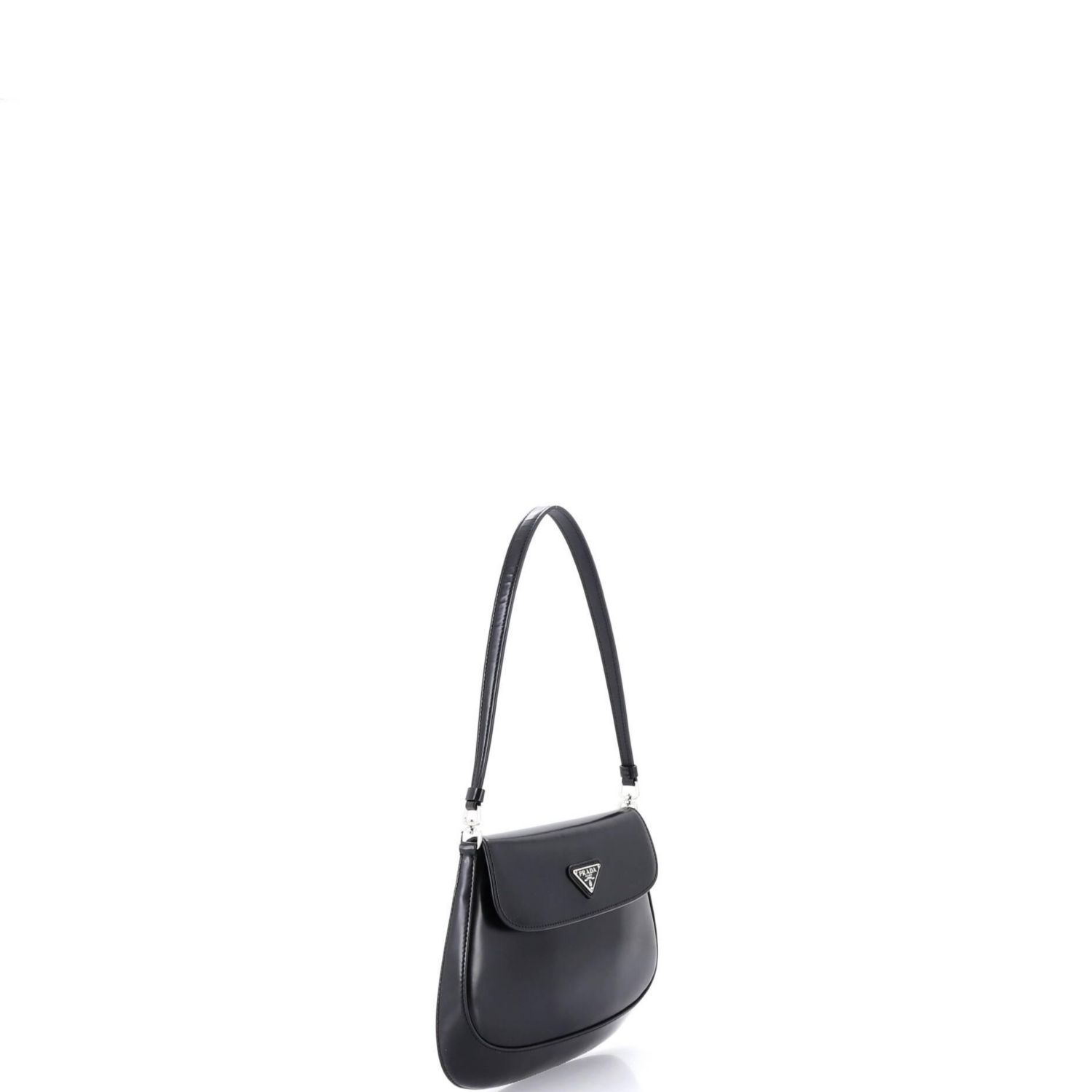 Small Cleo Flap Shoulder Bag Spazzolato Leather