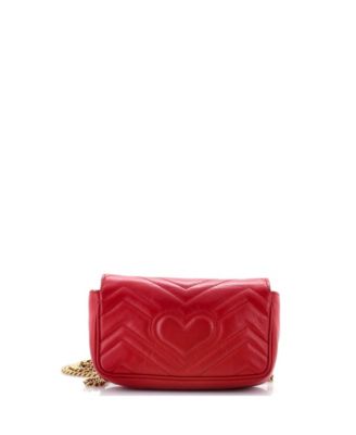 Super Mini GG Marmont Flap Bag Matelasse Leather