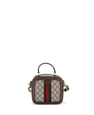 Mini Ophidia Zip Around Top Handle Bag GG Coated Canvas with Leather