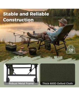 Oversized Foldable Fishing Chair with Detachable Footrest