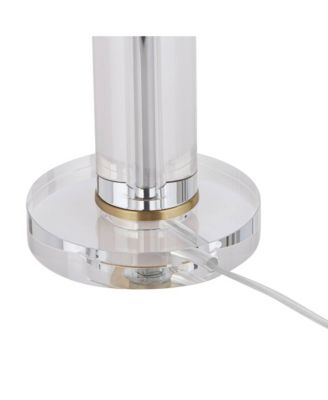 Alfred 30 1/2" High Soft Brass and Crystal Column Table Lamp