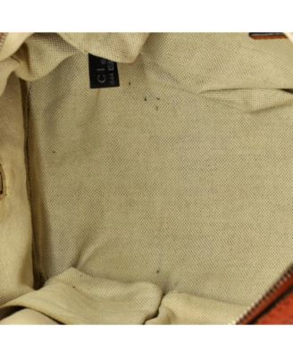 Small Vintage Web Boston Bag Leather