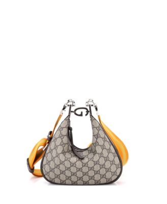 Small Attache Shoulder Bag GG Coated Canvas