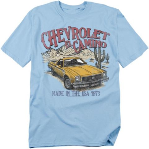 Мужская футболка Corvette Chevrolet El Camino Desert, цвет: Светлый синий