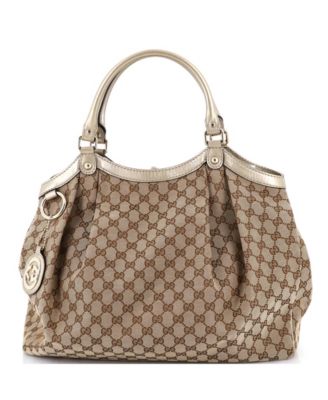 Large Sukey Tote GG Canvas with Leather