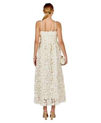 Women's 3D Floral Sleeveless Midi Dress