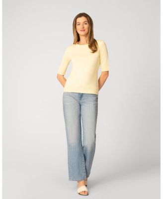 Women's Elbow Sleeve Crewneck Sweater